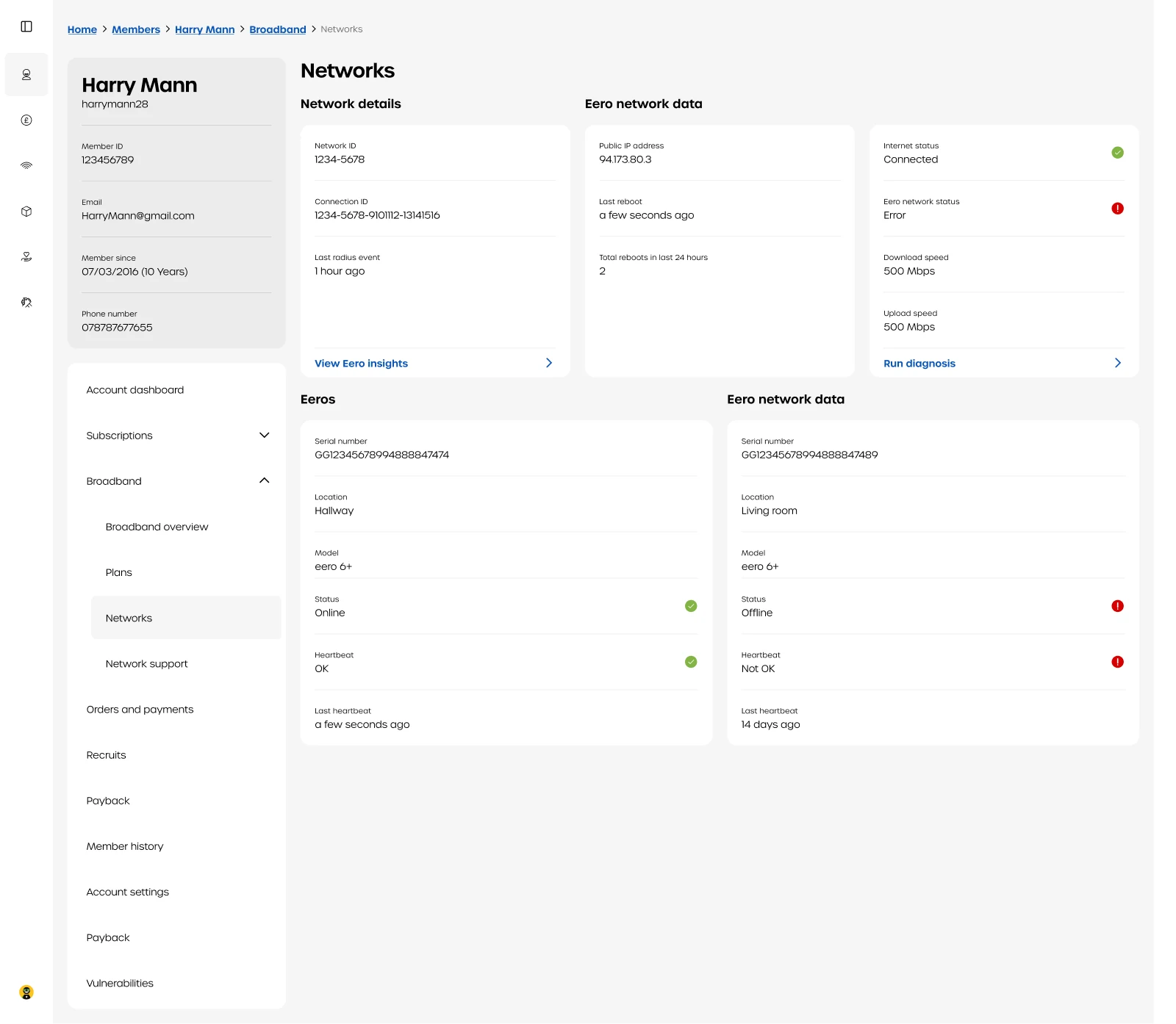 The agent platform network page, built straight into code from the design system