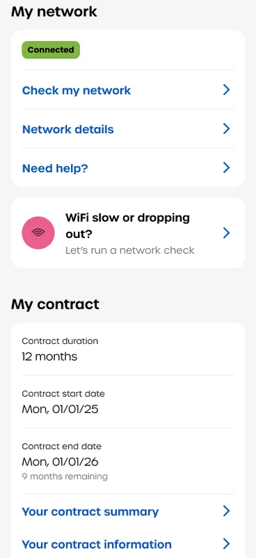 Account dashboard entry point: WiFi slow or dropping out?
